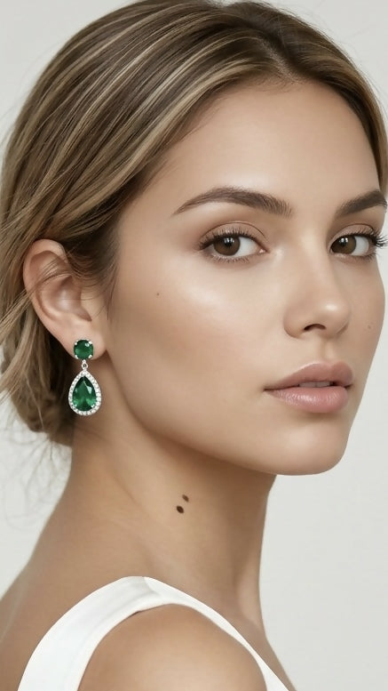 Aretes Gota Esmeralda - Valmar
