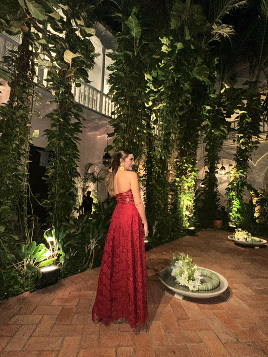 Vestido Rojo strapless- Martha Morelo