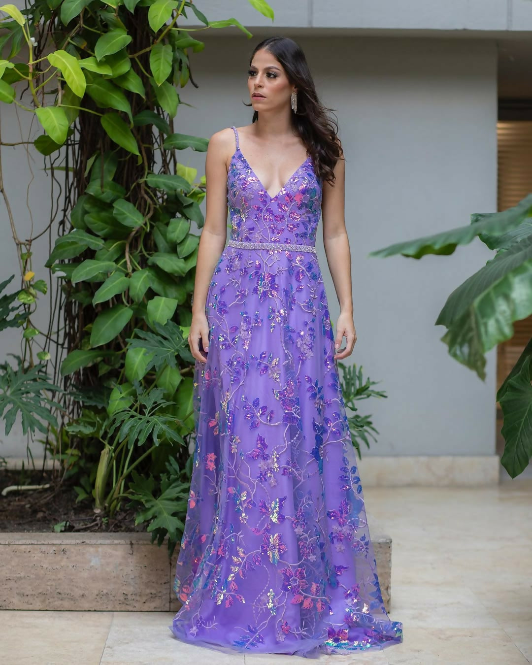 Vestido de Noche Lavanda - Colección 2020