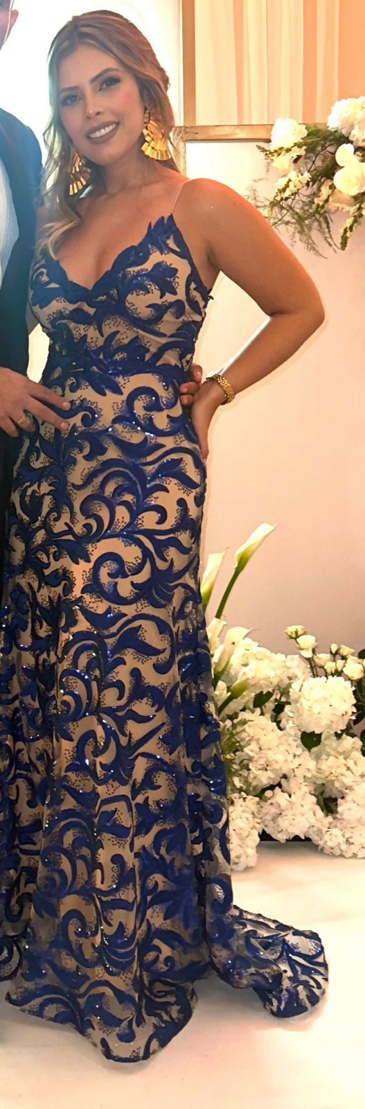 Vestido de noche azul - Diana Martinez