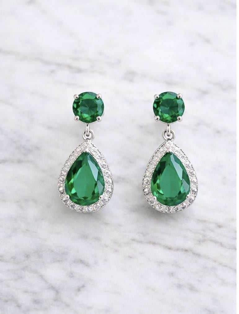 Aretes Gota Esmeralda - Valmar
