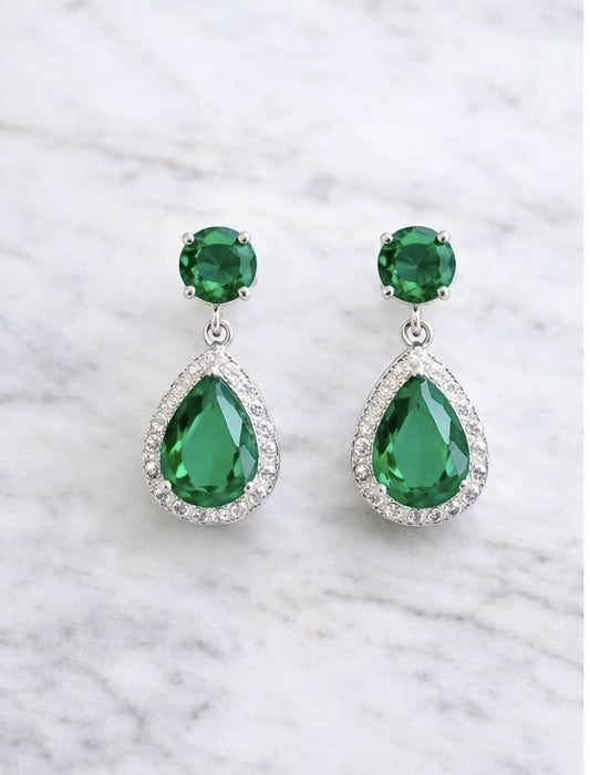 Aretes Gota Esmeralda - Valmar